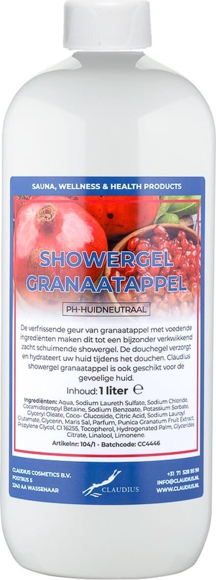 Claudius Douchegel Granaatappel 1 liter - Showergel