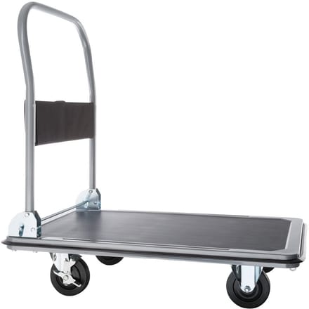 Platformwagen - Dolly Karretje - Zware Lasten Verplaatsen - Inklapbare Handgreep - 300 kg - Zwart