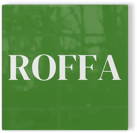 Tegeltje Rotterdam Roffa - groen wit - tegeltje stad - tegeltje met tekst