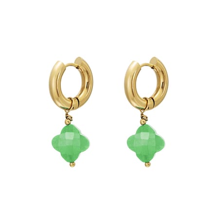 Oorbellen Summergirls Klaver | Groen