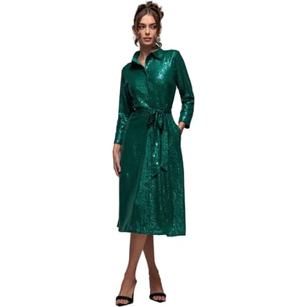 Glittering shirt jurk voor dames Goddiva