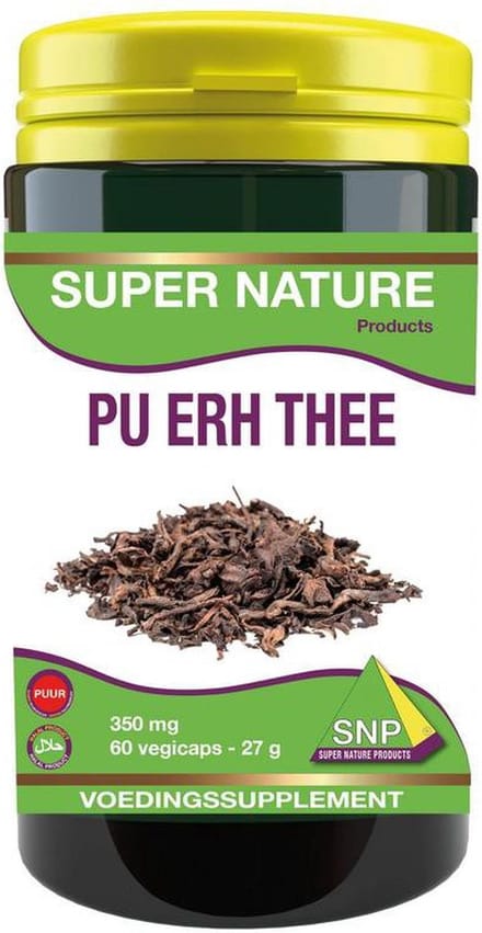 SNP Pu erh thee 350mg puur 60 Vegetarische capsules