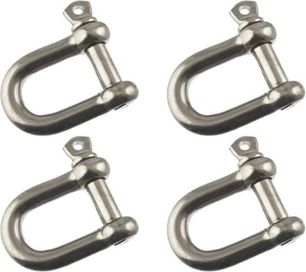4 Stuks 12mm Gegalvaniseerd Stalen D-Beugel voor Slepen en Tillen