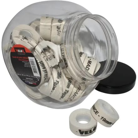Potje met 30 rollen zelfklevend velglint Velox 19 mm