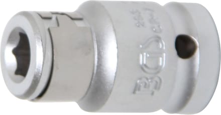 BGS Bitadapter met blokkeerkogel binnenvierkant 1/2 - binnenzeskant 5/16