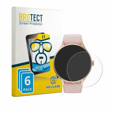 BROTECT - Screenprotector voor Woneligo Smartwatch 1.57" - Folie Beschermfolie transparant 6 Stuks