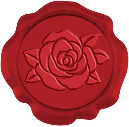 Allecto - Wax Seal Stickers - Rose Bloem - Zelfklevend - Rosé - Voor
