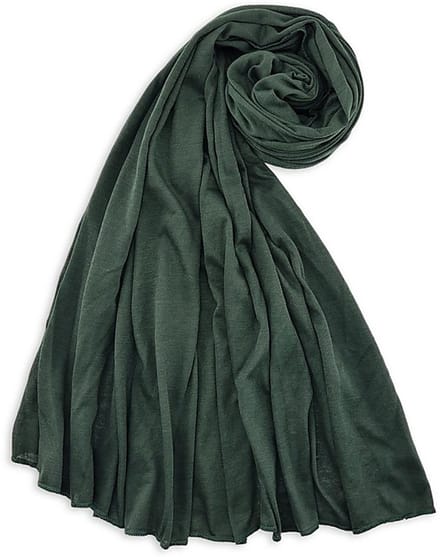 JB Collection - Hoofddoeken - hoofddoek polyester jersey uni donkergroen - donkergroen