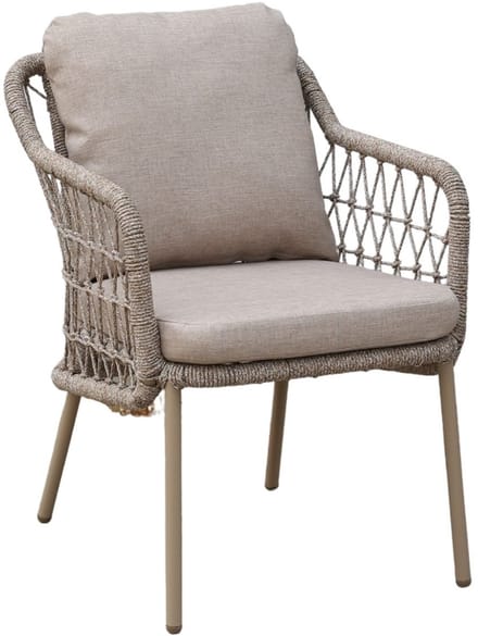 Nova dining tuinstoel | rope | beige | 2 stuks | €159,- pst