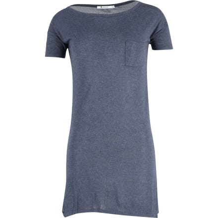 T by Alexander Wang mini-jurk met ronde hals in blauwe rayon