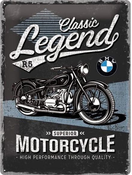 BMW Legend Metalen wandbord in reliëf 30 x 40 cm