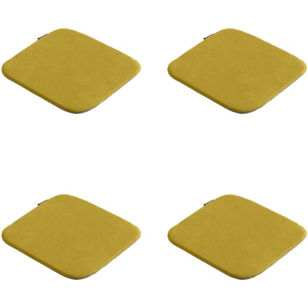Madison - Zitkussen Panama mustard - Ca. 40x40 cm - Set van 4