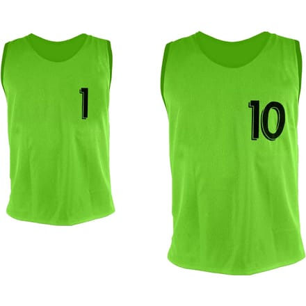 Genummerde hemdjes van 1 tot 10 Sporti (x10)