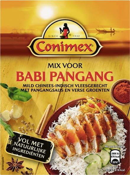 Conimex | Kruidenmix | Babi Pangang Naturel | 12 x 73 gram