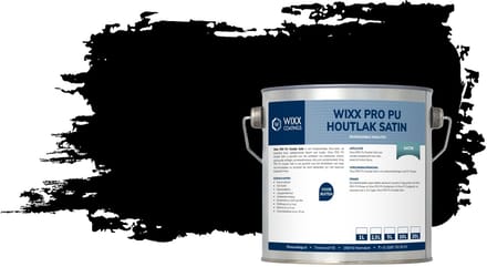 Wixx PRO PU Houtlak Satin - 20L - RAL 9005 | Gitzwart