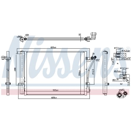 Condensator, airconditioning NISSENS 941144