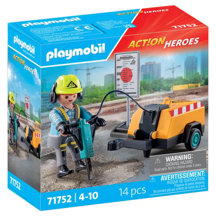 Simulator games voor arbeiders met een pneumatische hamer Playmobil