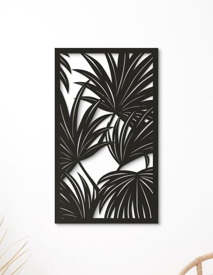 Wanddecoratie | Palmblad in frame - L (36x60cm)