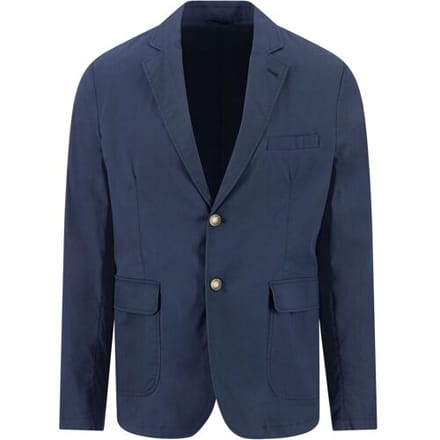 Fynch-Hatton Blazer Solid Color Travel Lightweight Dark Navy / male