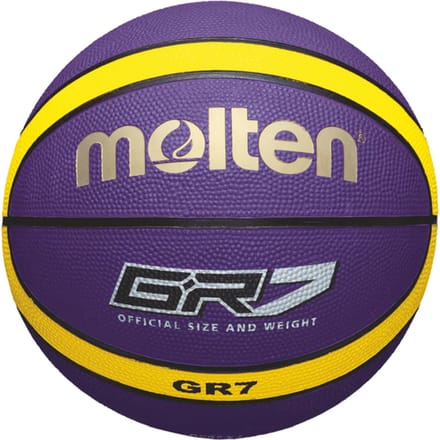 Molten Basketbal paars-geel BGR7-VY Maat 7