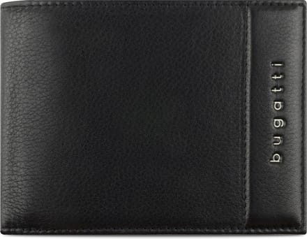 Bugatti Nome Portemonnee RFID-bescherming Leer 13 cm - Jongens - Horizontaal - schwarz