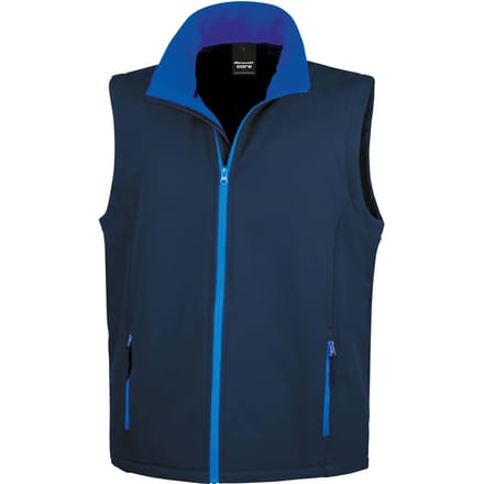 Result Printable Soft Shell Bodywarmer RT232 - Navy/Royal - L