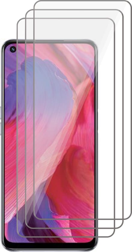 Screenprotector geschikt voor Oppo A74 - Beschermglas Screen Protector Glas - 3 stuks