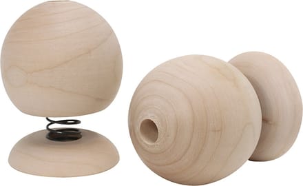 Houten stuiterfiguur, H: 75 mm, d 50 mm, 12 stuk/ 1 doos