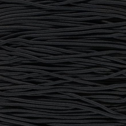3mm Elastisch Touw - Zwart - 50 meter op rol