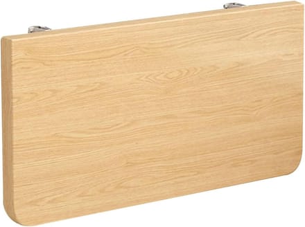 Wandmontage Tafel - Opklapbare Tafel Bureau - Ruimte Besparen - Driehoekige Steunbeugel - 100x45cm - Bruin