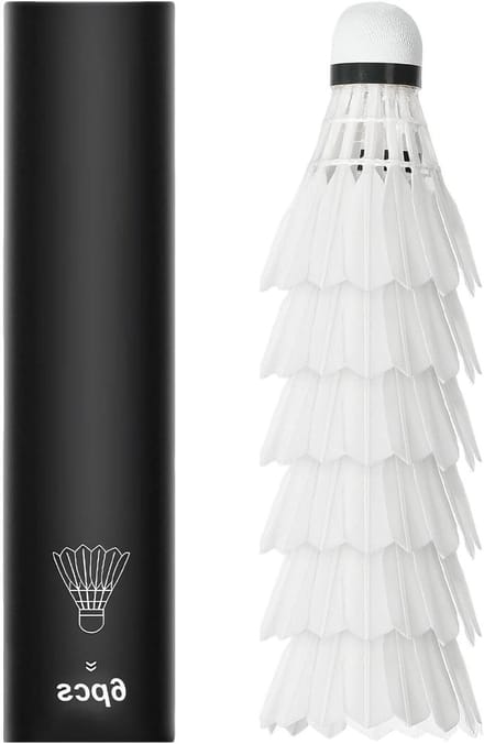 Badminton Trainingsbal - Oefen Shuttles - Wedstrijd Training - Stabiele Vliegeigenschappen - 6 Stuks - Wit