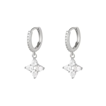 To the moon and back - Sparkle Collection - Oorbellen - Stars Silver