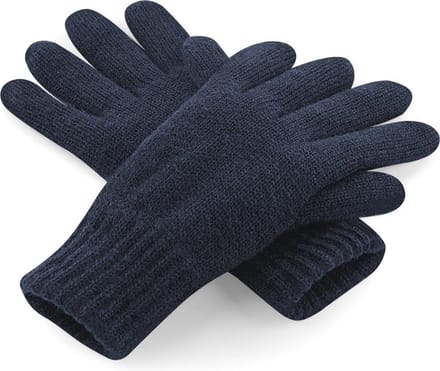 Beechfield Unisex Klassieke Thinsulate Thermische Winterhandschoenen (Franse marine)