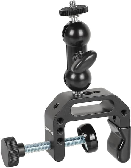 Magic arm klem - Zwart - Universele Desktop Mount Houder Stand - Aluminium en Metaal - Voor DSLR Camera en Led Videolamp