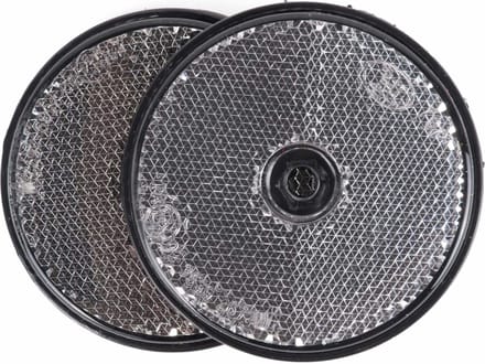 Benson Ronde reflectoren met schroefbevestiging - 60 mm - wit - set van 2 stuks