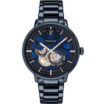 Pierre Lannier Trio 333D469 Horloge - Staal - Blauw - Ø 42 mm