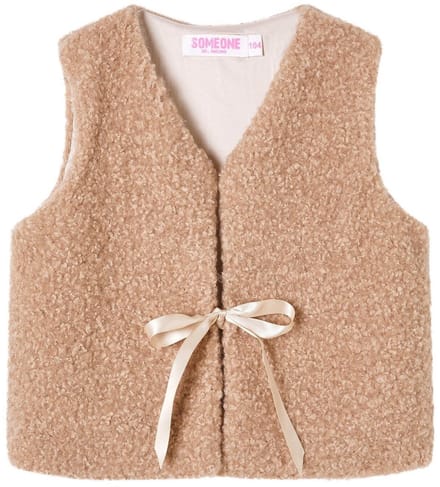 Someone AIDA-SG-13-F Meisjes Gilet - BEIGE