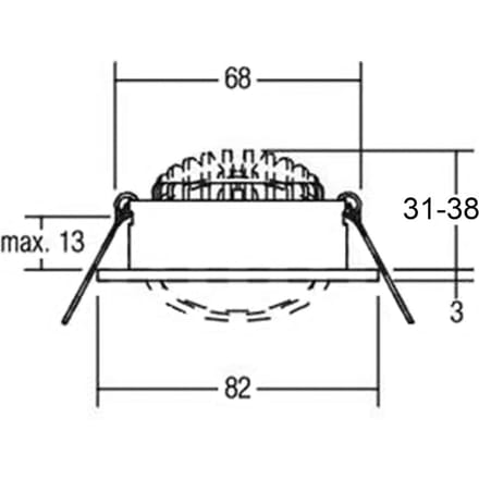 Deko-Light LED plafond inbouwspot voor plafond Dione 3.000 K wit