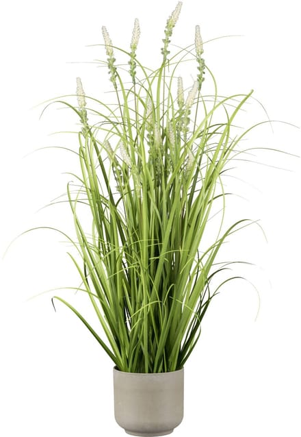 Kopu Kunstplant Pluimgras 75 cm - met Sierpot - Grijs/groen