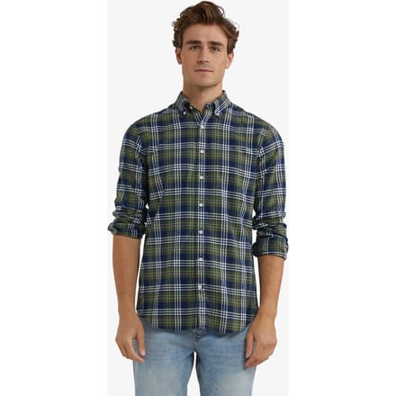 McGregor Flannel Multi Check Shirt Moss Green Größe: S | Casual hemden Outlet | Herren | Grün