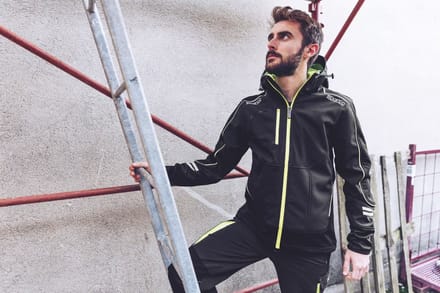 Sparco Tech York Softshell Jas - Zwart — Groen — M