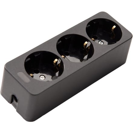 Martin Kaiser 3-Way Desktop Voedingssocket Zwart (Europese Stekkerdoos) - 538/SW [2 Stuks]