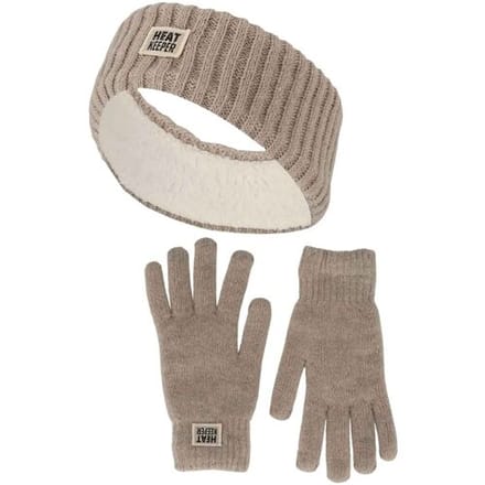Heatkeeper Dames Winter Thermo Set - Hoofband + Handschoenen - Beige - One Size