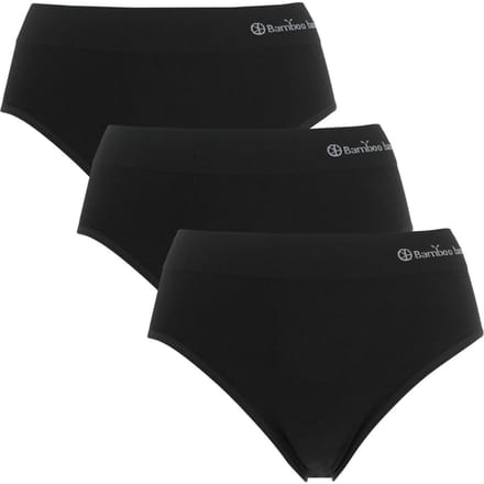 Bamboo Basics Naadloze Slip Belle - 3-pack - Zwarte Slip - Maat L - Bamboe Ondergoed Dames Naadloos - Bamboe Slips