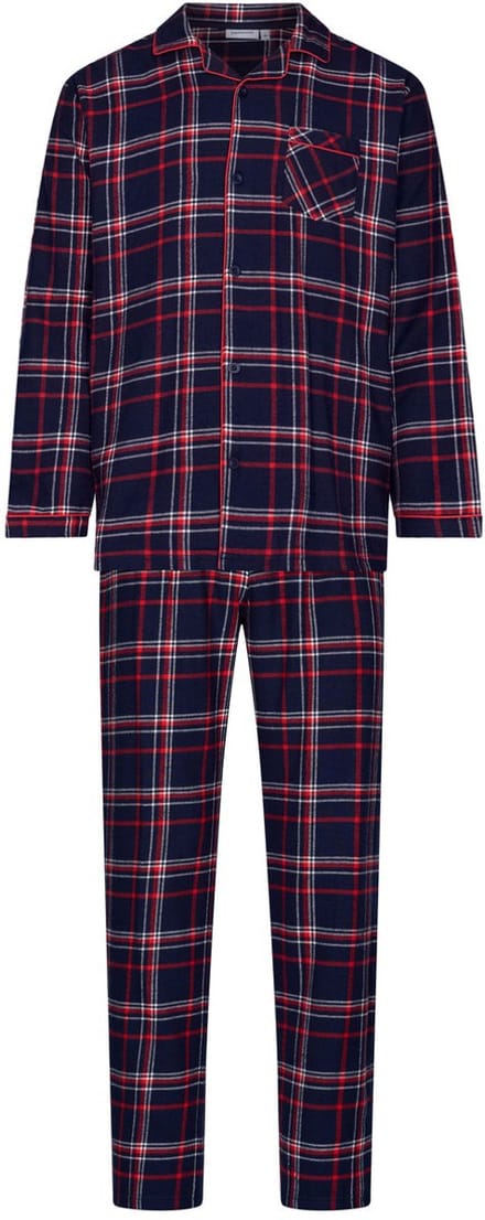 Pastunette - Pyjama - Aspen Ski - Katoen - Flanel - Geruit - Doorknoop - Maat S