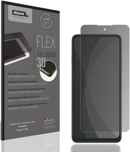 dipos FLEX – Matte Privacy Screenprotector geschikt voor Huawei Nova Y73s | Volledige Schermbescherming | Case-Friendly