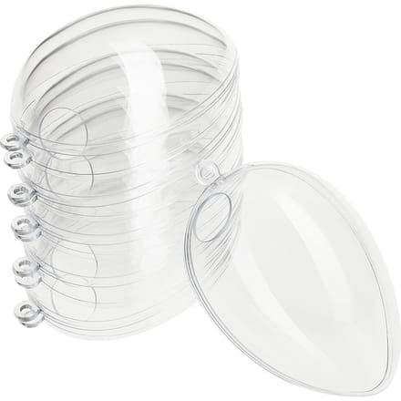 VBS Acryl ei met gat, 6 stuks - 8 cm