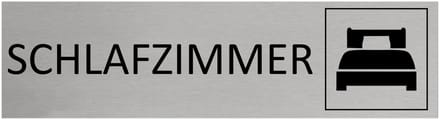 CombiCraft Aluminium Deurbordje "Schlafzimmer " 165x45mm met tape