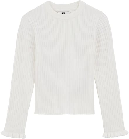 We Fashion Knitted Pullover White Maat: 170/176 | Truien Outlet | Unisex | Wit