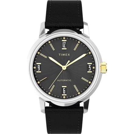 Timex Marlin Automatic TW2W33900 Horloge - Leer - Zwart - Ø 40 mm